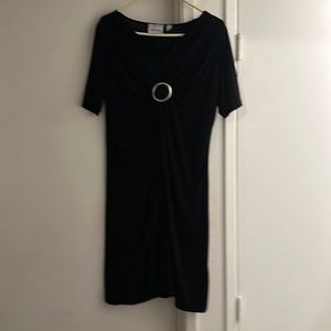 Classic black with silver round metal piece